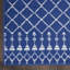 Tapis bleu / blanc à motif géométrique Ellar-1320465988