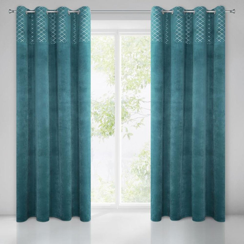 Blackout Curtain Single Panel, Turquoise
