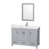 Wyndham Collection 48'' Marble Single Vanity Top with Sink and 1 Faucet ...