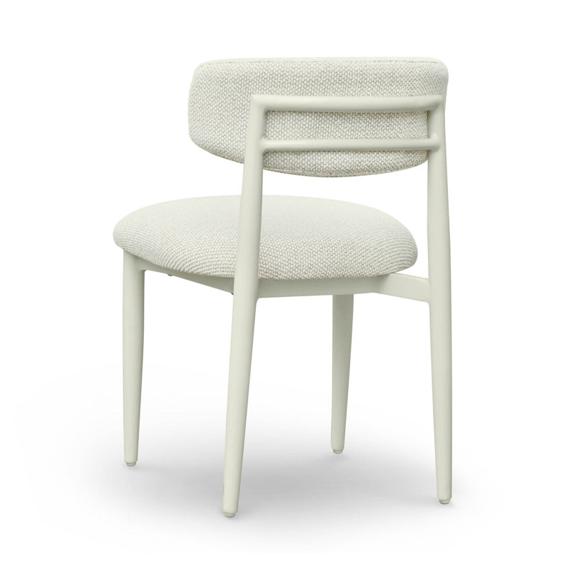 Chaise d'appoint pour l'extérieur texturée crème, Crème, crème