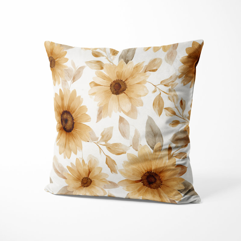 Coussin Country Farmhouse - Coussin jaune, H 20 po x l 20 po
