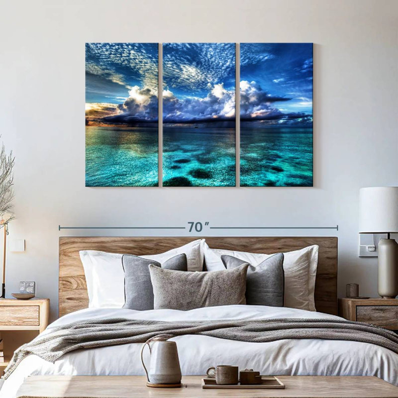 3 pièces Cozumel avec vue sur l'océan, H 57 po x l 36 po x P 1,25 po