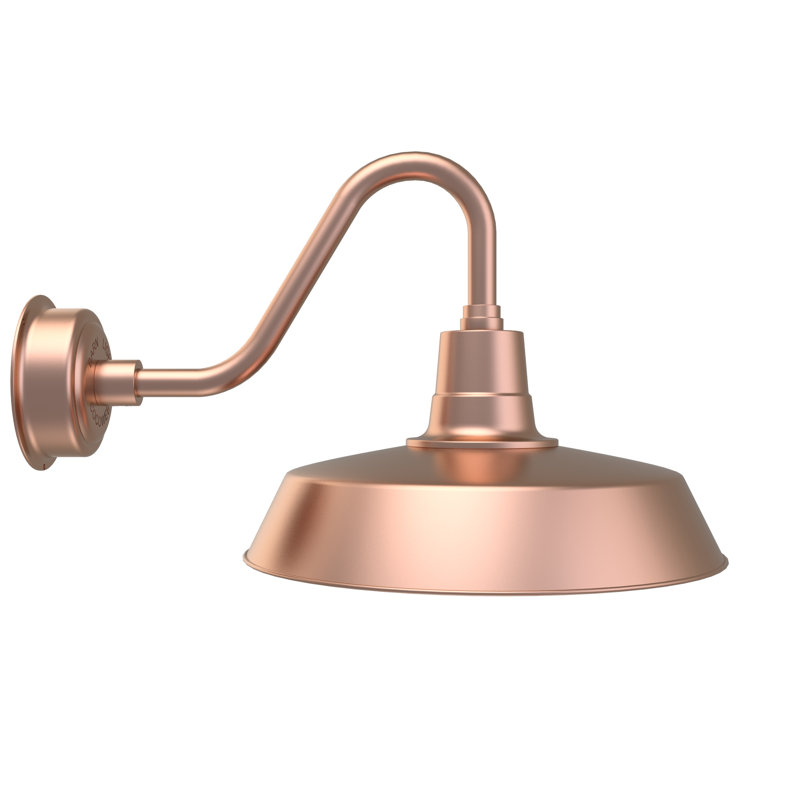 Lampe col de cygne extérieure, Noir, H 15 po x l 18 po x P 25,25 po