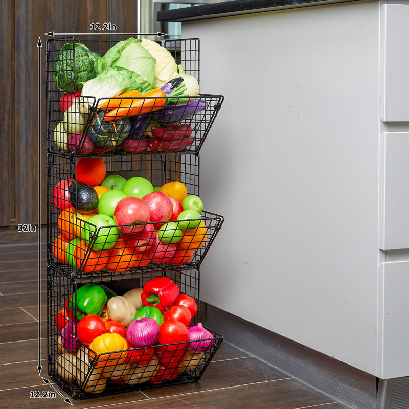 Prep & Savour Diyanah Metal Fruit Basket