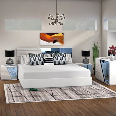 Ensemble de chambre avec lit plateforme 5 pièces Manchester