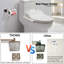 Ensemble d'accessoires de salle de bain 5 pièces, accessoires de salle de bain, fixation murale, acier inoxydable-112412904