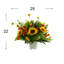 Sunflower and Ranunculus arrangement in Ceramic Vase