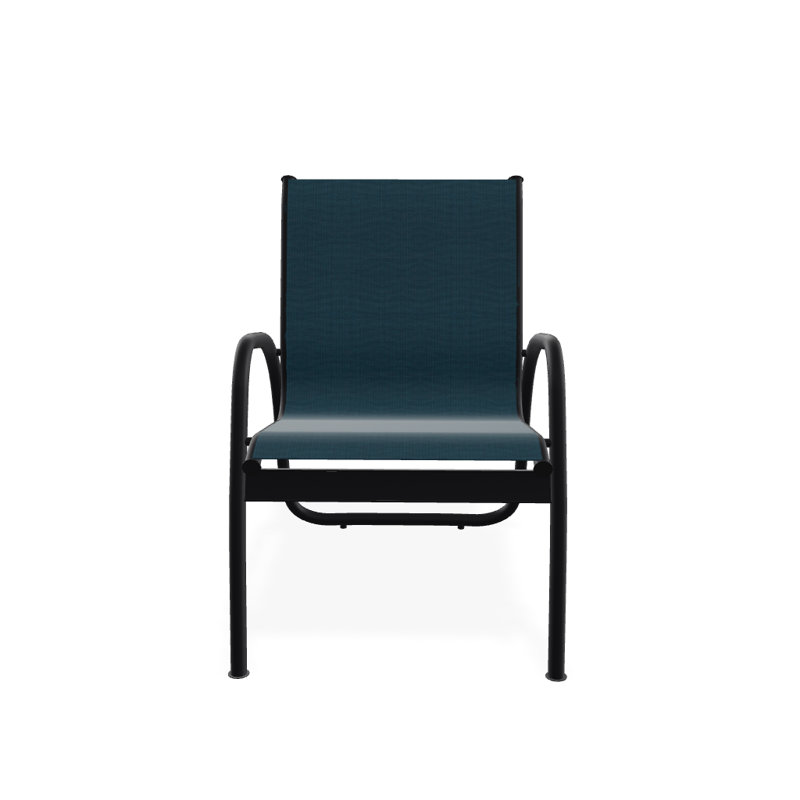 Fauteuil de patio Gardenella, Désert texturé, Sunbrella® bleu sarcelle