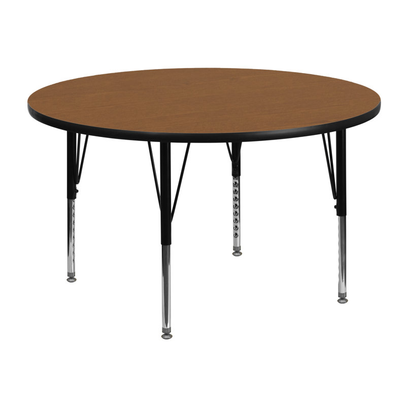 Table d'activité 42 po Goddard, L 48 po x P 48 po x H 16,125 po - 25,125 po, Chêne