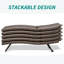 Chaise longue d'extérieur en osier 2 pièces