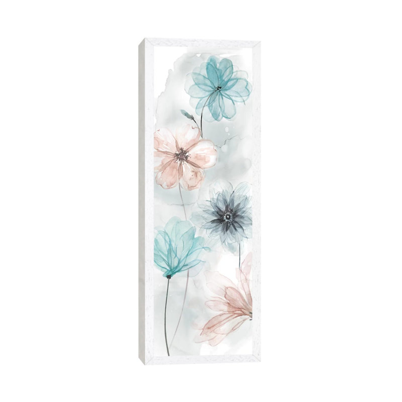 Transparent Rain II by Carol Robinson - Panoramic Print on Canvas, White Framed Canvas, 152.4 cm H x 50.8 cm W