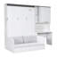 Lit escamotable multifonctionnel avec canapé, bureau et rangement - Mobilier pliable peu encombrant-690983039