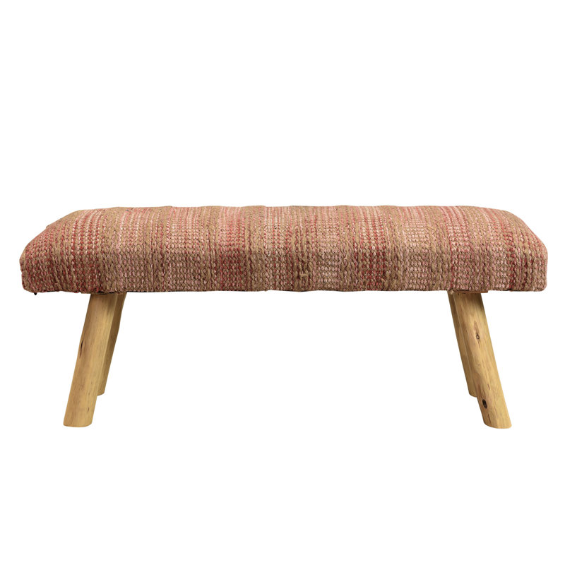 Banc d'appoint Modern Boho, Rouge / brun