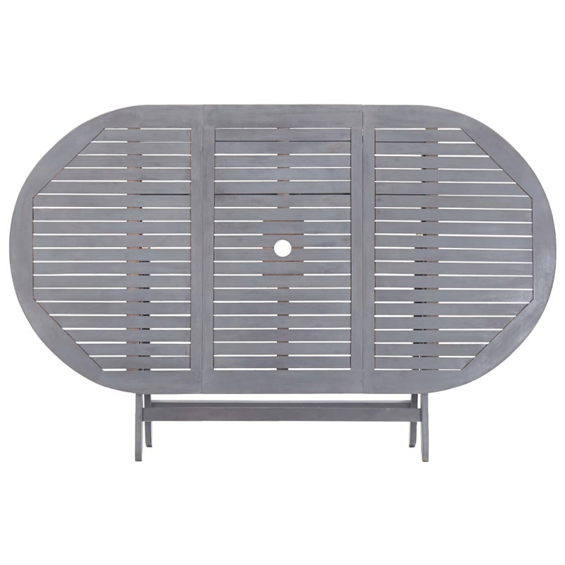 Schrang 6 - Person Acacia Patio Dining Set with Oval Table
