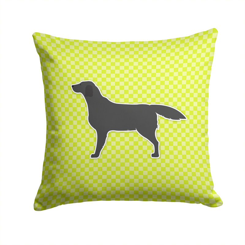 Coussin intérieur/extérieur labrador, H 14 po x l 14 po x P 3 po, Vert