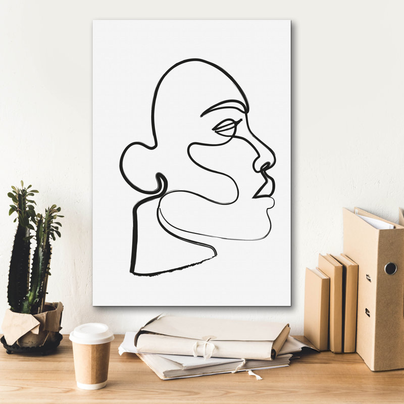 «Silhouette3» par Incado, art mural sur toile, 26 po x 34 po, H 26 po x l 18 po x P 0,75 po