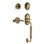 Nostalgic Warehouse Rope Rosette C Grip Handleset with Single Cylinder Deadbolt and Swan Lever