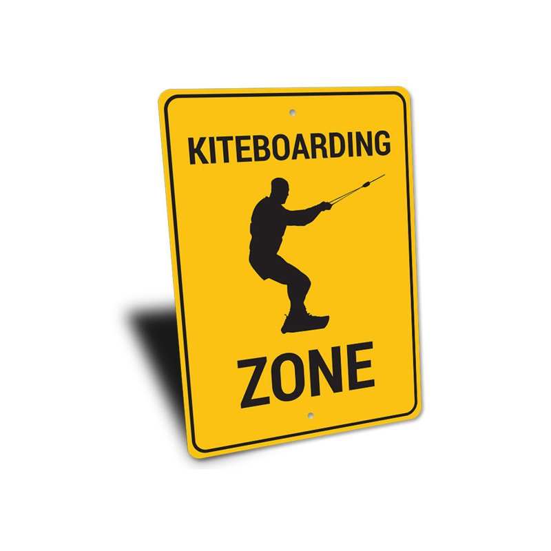 Panneau de zone de kiteboarding, H 14 po x l 10 po x P 0,04 po