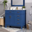 Meuble-lavabo moderne avec lavabo en céramique, portes à fermeture douce, 4 tiroirs-1298216261