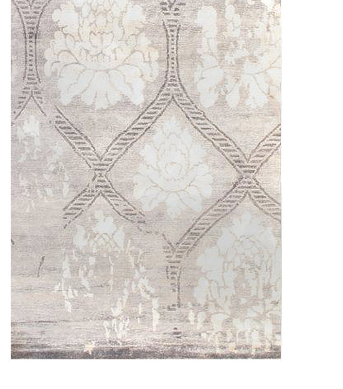 Silk Floral Area Rug