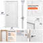 Porte-fenêtre Mela 7001 Blanc mat, panneau simple, cadre standard, poignée, style moderne, pour salle de bain ou chambre - 91,4 cm x 213,4 cm-58144013