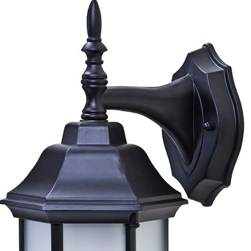 Frosted Glass Swing Arm Wall Light, Matte Black