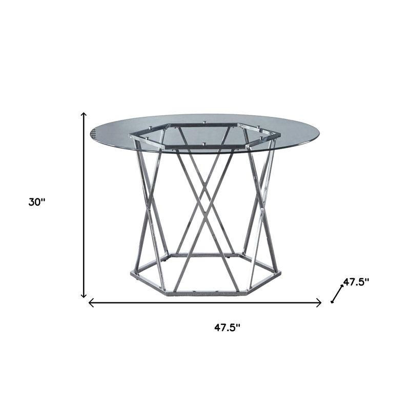 Table de salle à manger 48 po, Argent