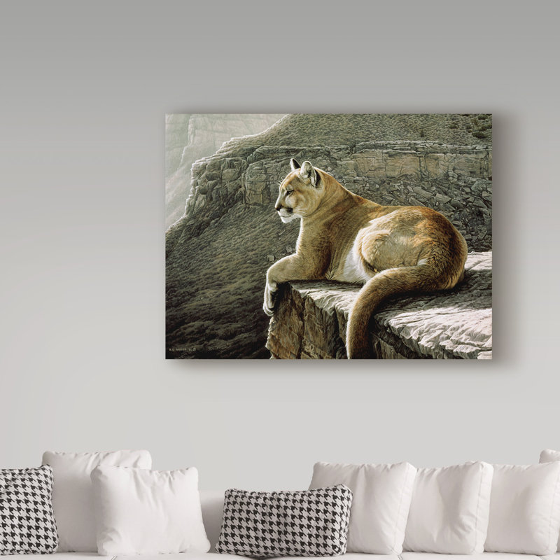 Impression sur toile tendue Etelca «Rimrock Cougar», H 35 po x l 47 po x P 2 po