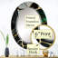 Pjotr Abstract Geode Gold II - Miroir mural abstrait en marbre-99569123