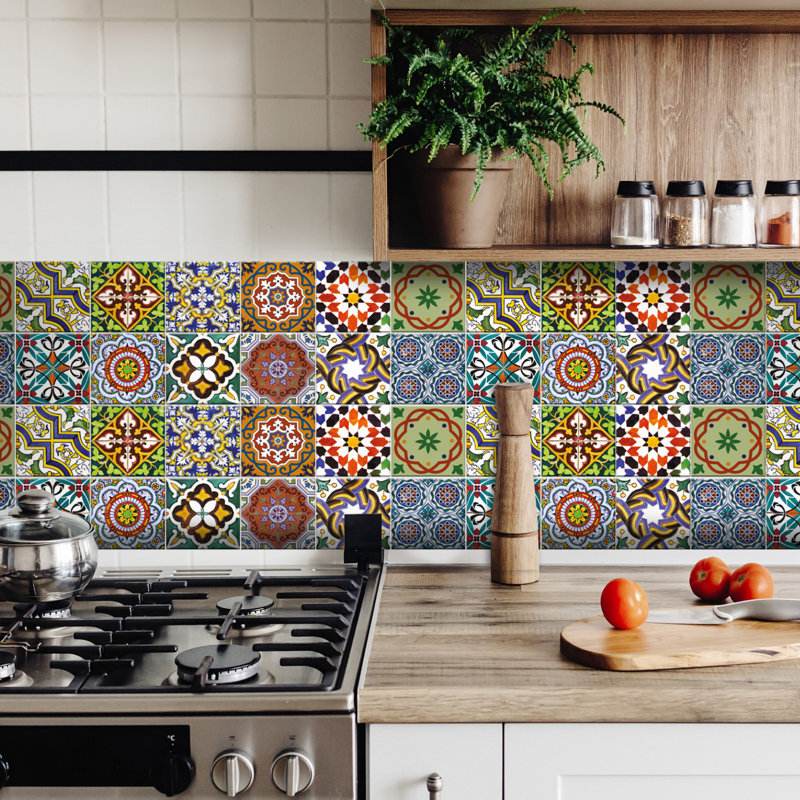 Carreau de mosaïque auto-adhésif en vinyle 7 po x 7 po