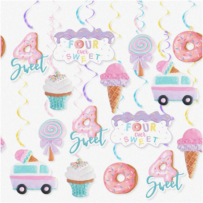 84th Birthday Glitter Celebration Kit 12-Pack
