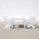 Farrah 86'' Rectangular 4 - Person Outdoor Dining Set