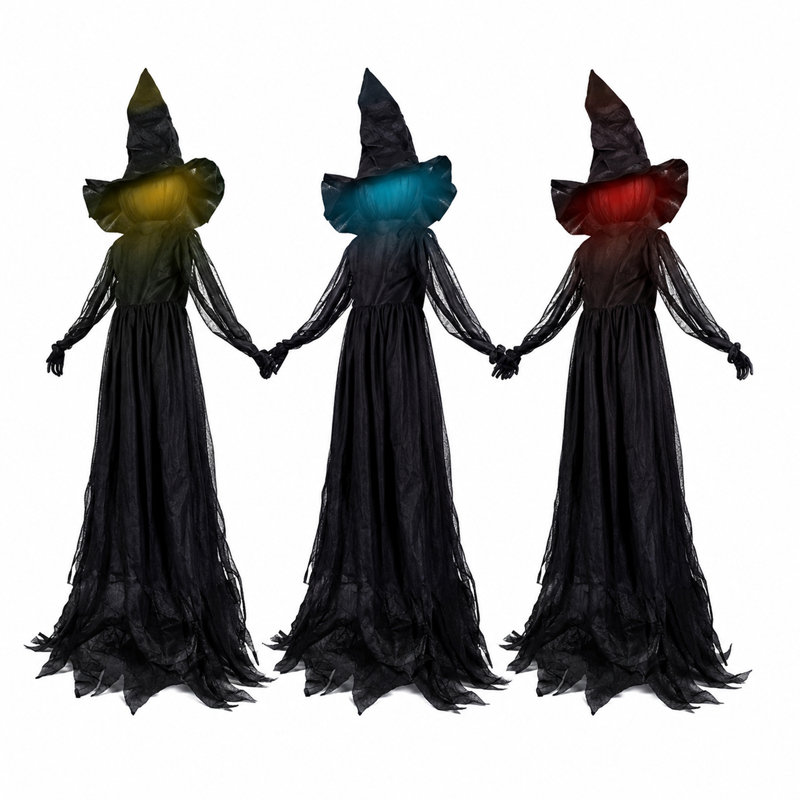 Ensemble de 3 décorations de sorcières lumineuses de 48 po