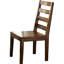 Chaises de salle à manger en bois massif de style industriel, chêne tabac (2 de 2 avec siège en bois)