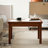 Solid wood rock panel check coffee table