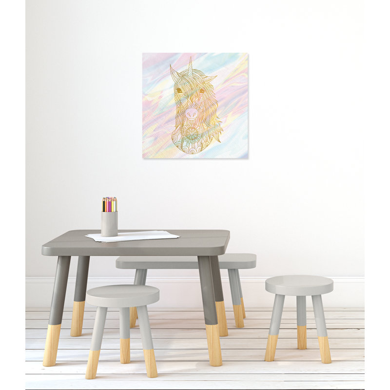 Dreaming licorne 2, H 24 po x l 24 po x P 1,5 po, Toile