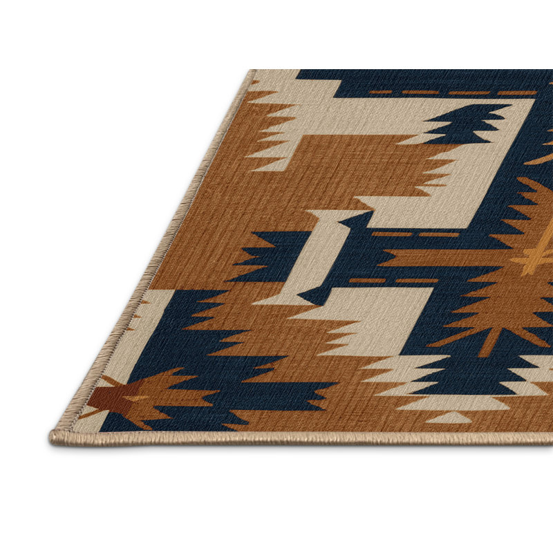  Tapis lavable Apache Crosses Southwestern, Rectangulaire 8 pi x 10 pi