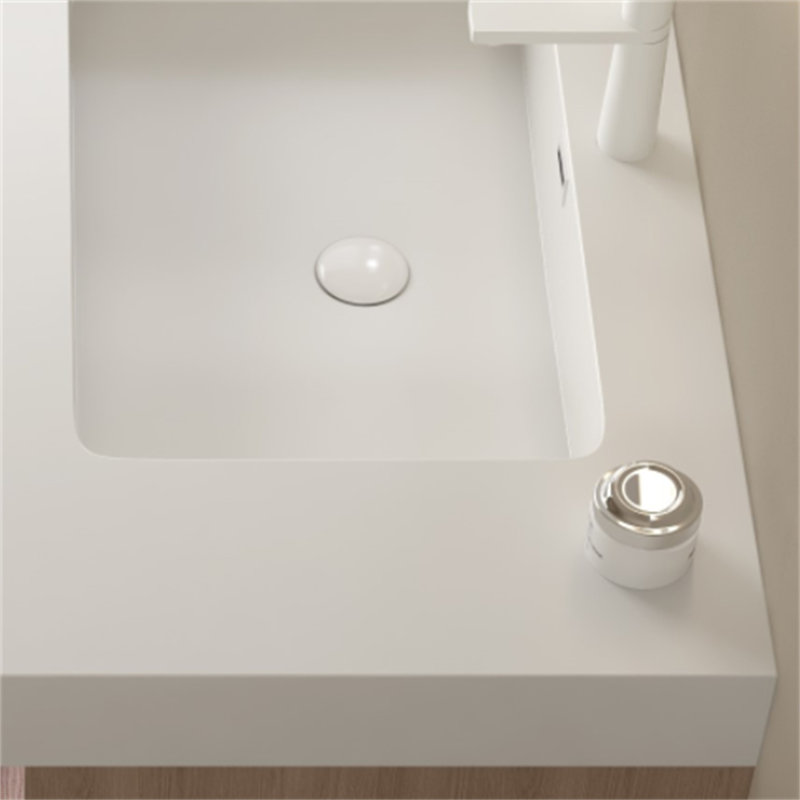 36" Integrated Rectangular Undermount Basin without Drain and Faucet