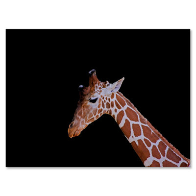 Portrait d'une girafe V - Photographie sur toile