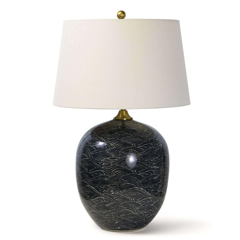 Lampe de table en céramique Harbor, Noir