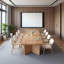 Modern Rectangular Solid Wood Conference Table-1155350988