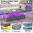 Bhhatu 4-piece Modern High Gloss Living Room Table Set,70" Fireplace Tv Stand, Coffee Table,2 End Table,Gray-103896011