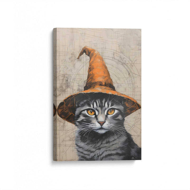 «The Bewitching Cat», toile tendue, H 18 po x l 12 po