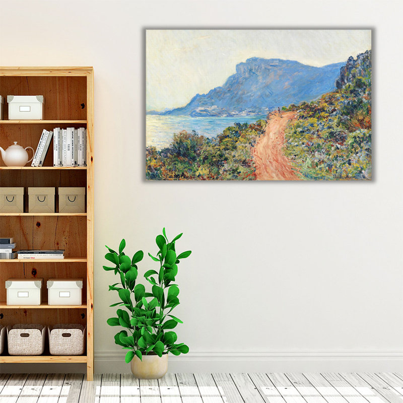La corniche près de Monaco, 1884, reproduction d'art sur toile, H 20 po x l 30 po