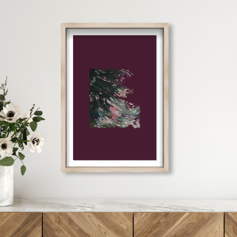 Falling Delicately Print by Oliver Gal, 17.5"H x 25.5"W, Natural Oak Shadowbox