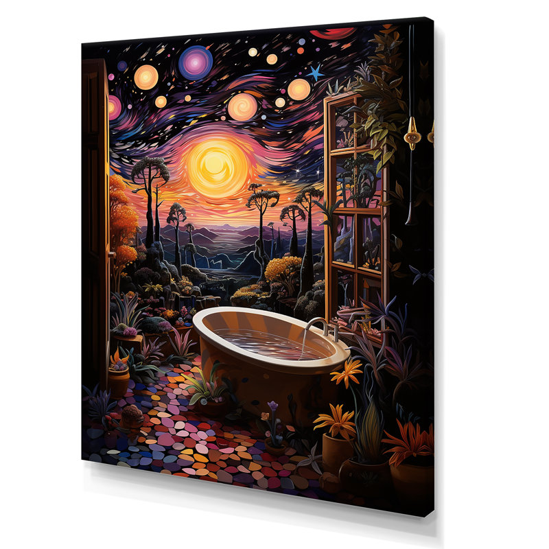 Celestial Dream Bathroom 3 - Art mural de salle de bain, H 20 po x l 12 po x P 1 po