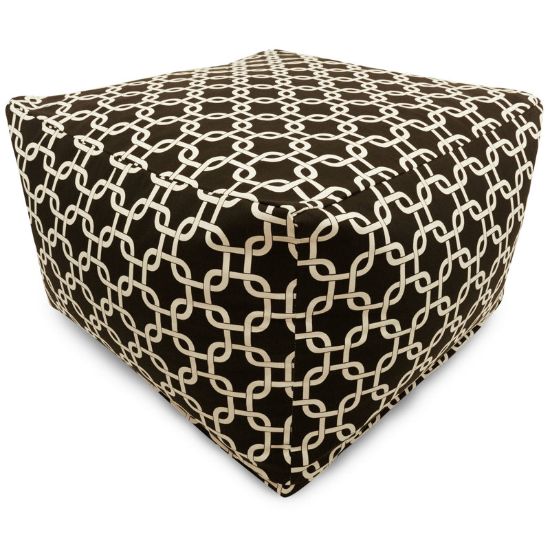 Repose-pieds d'extérieur avec coussin Roysum, Noir