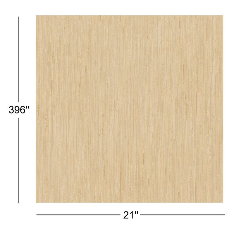 Cottage Chic Cottage Chic Silky Plain Italian Vinyl on Non-woven 33' L x 21" W Wallpaper Roll, Yellow