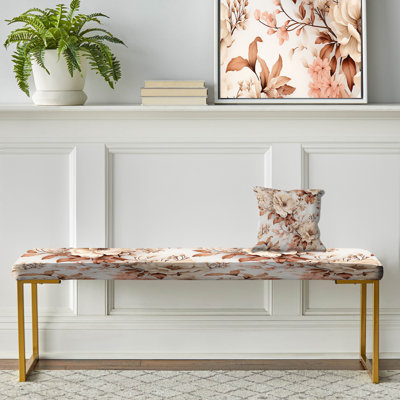Banc rembourré or