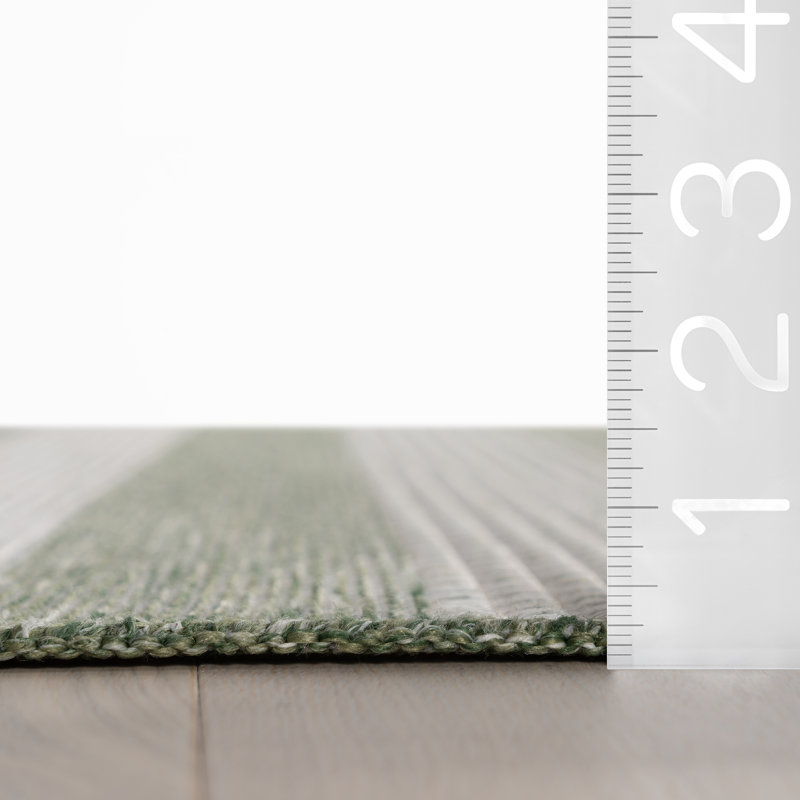  Tapis rayé intérieur / extérieur Selissea, Rectangulaire 4 pi x 6 pi